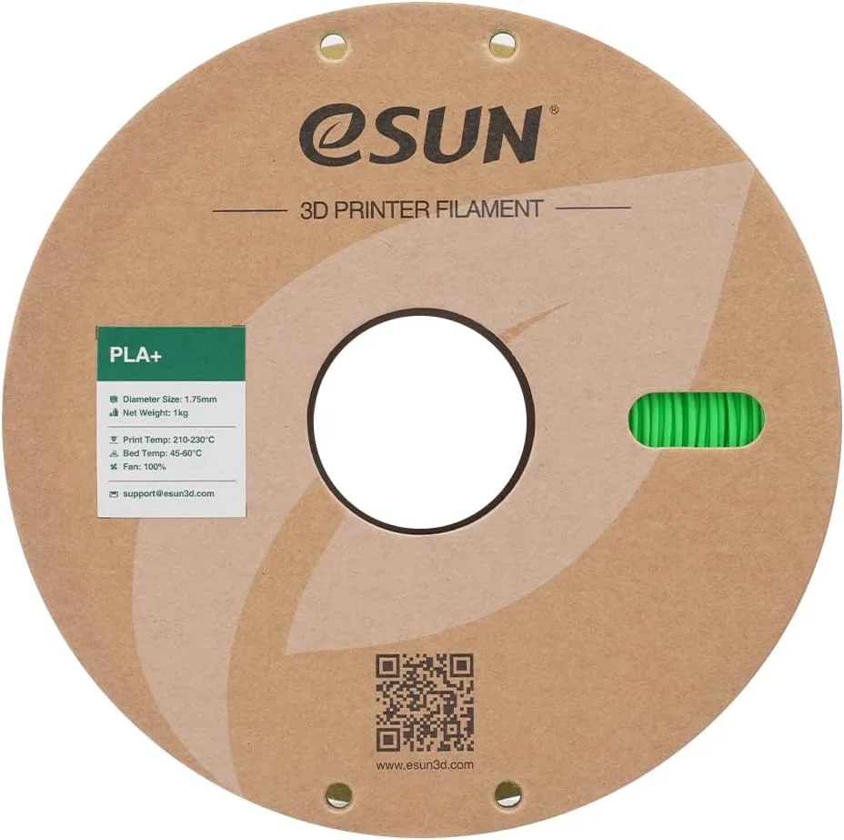فیلامنت PLA+ ای‌سان RGB سبز 1.75 میلی‌متر، 1 کیلوگرم/رول، مقاوم در برابر ترک - PLA با پرداخت صاف | فیلامنت برای پرینترهای سه بعدی FDM، تحمل رول PLA PLUS در محدوده +/- 0.05 میلی‌متر (RGB سبز)