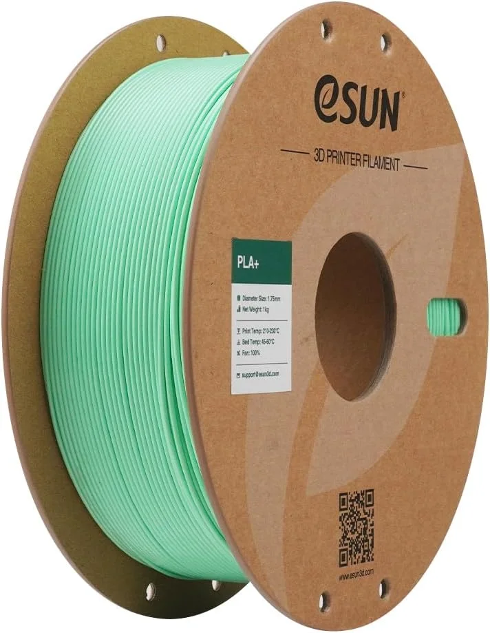 فیلامنت PLA+ ای‌سان سبز نعنایی 1.75 میلی‌متری، 1 کیلوگرم/ رول، مقاوم در برابر ترک خوردگی - PLA با پرداخت صاف | فیلامنت برای پرینترهای سه بعدی FDM، تلورانس رول PLA PLUS در محدوده +/- 0.05 میلی‌متر (سبز نعنایی)