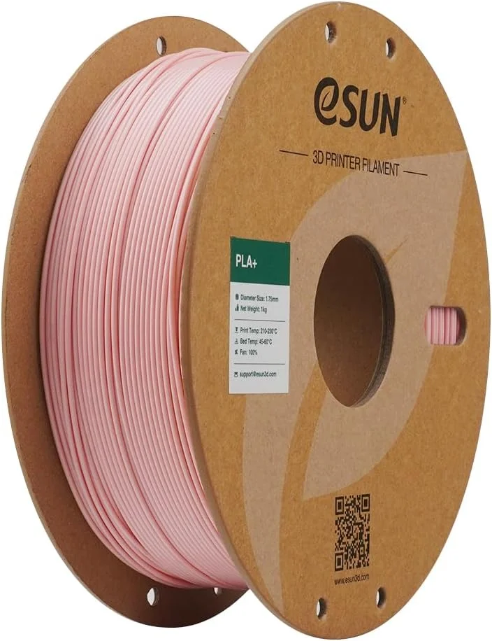 فیلامنت PLA+ ای‌سان صورتی هلویی 1.75 میلی‌متر، 1 کیلوگرم/ رول، مقاوم در برابر ترک - PLA با پرداخت صاف | فیلامنت برای پرینترهای سه بعدی FDM، تلورانس رول PLA PLUS در محدوده +/- 0.05 میلی‌متر (صورتی هلویی)
