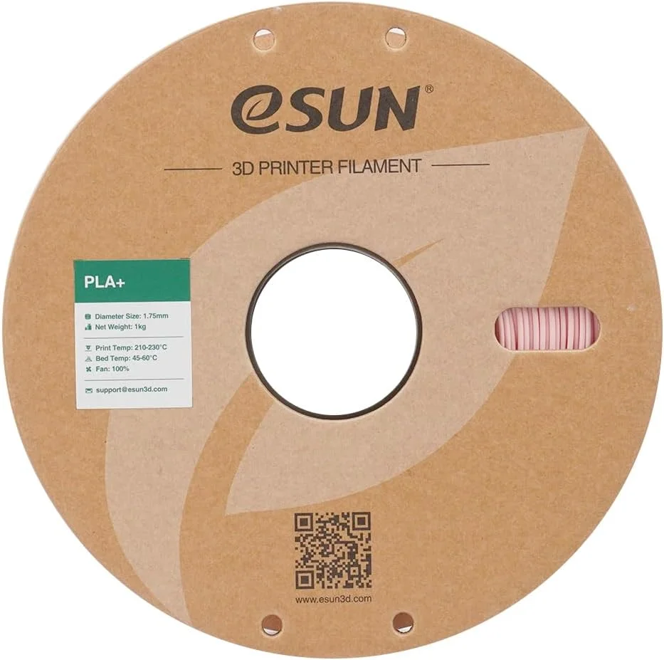 فیلامنت PLA+ ای‌سان صورتی هلویی 1.75 میلی‌متر، 1 کیلوگرم/ رول، مقاوم در برابر ترک - PLA با پرداخت صاف | فیلامنت برای پرینترهای سه بعدی FDM، تلورانس رول PLA PLUS در محدوده +/- 0.05 میلی‌متر (صورتی هلویی)
