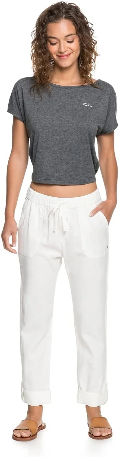 شلوار زنانه راکسی مدل On The Seashore، شلوار کتان کشی، شلوار کلاسیک