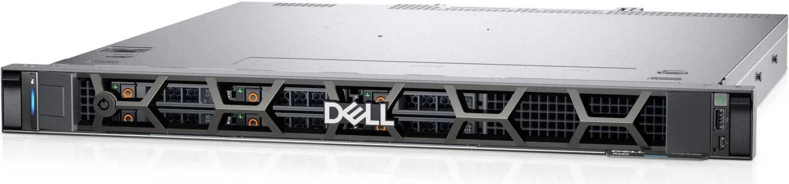 سرور رکمونت Dell PowerEdge R260 با شاسی هارد درایو 2x 3.5، پردازنده Intel Xeon E-2434، رم 32 گیگابایت، 2x SSD SATA 480 گیگابایتی، iDRAC9 Basic 16G، پورت دوگانه On-Board LOM 1GBE، منبع تغذیه 700 وات | PowerEdge-R260