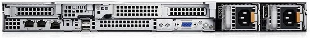 سرور رکمونت دل PowerEdge R450، پردازنده Intel Xeon Silver 4310 2.1G 12C، رم 16 گیگابایت، هارد 1.2 ترابایت SAS 12Gbps 10k، R450 Onboard Broadcom 5720 Dual Port 4 x 3.5 اینچ، H755، منبع تغذیه 2x 700W | PER450