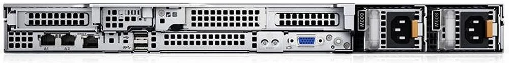 سرور رکمونت Dell PowerEdge R450، پردازنده Intel Xeon Silver 4310 2.1G، رم 16GB RDIMM 3200MT/s، هارد دیسک 2.5 ترابایتی SAS ISE 12Gbps 10k، 2x SATA 960GB، منبع تغذیه 2x 600W، PERC H755 | PER4502A-8-241