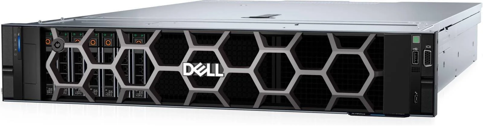 سرور رکمونت Dell PowerEdge R760xs، 2 پردازنده Intel Xeon Silver 4416+، رم 256 گیگابایت، 3 هارد درایو 4 ترابایتی SAS، PERC H755 SAS، iDRAC9 Enterprise 16G، 2 منبع تغذیه 700 واتی | R760xs