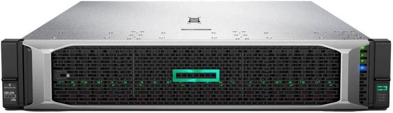 سرور رکمونت 2U HPE ProLiant DL380 Gen10، پردازنده Intel Xeon-Gold 5218، رم 128 گیگابایتی، 4 عدد SSD SATA 6G با ظرفیت 3.84 ترابایت، کنترلر P408i-a SR 2GB SR، آداپتور شبکه اترنت 1GbE با 4 پورت، منبع تغذیه 800 واتی | DL-380-G10