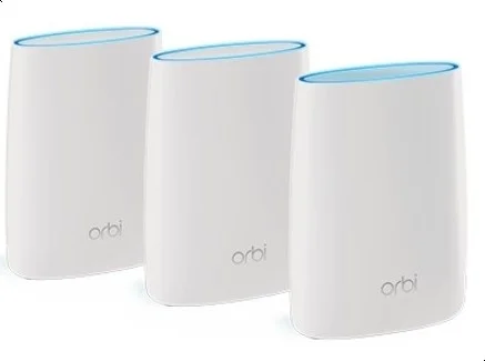 سیستم وای فای مش خانگی NETGEAR RBK30 Orbi - روتر + ماهواره، پوشش تا 550 متر مربع، سرعت سه باندی AC2200 2.2 گیگابیت بر ثانیه، کنترل والدین Circle و فعال شده با Alexa، بسته 3 عددی، سفید | NG-RBK30 سیستم وای فای مش خانگی NETGEAR RBK30 Orbi - روتر + ماهواره، پوشش تا 550 متر مربع، سرعت سه باندی AC2200 2.2 گیگابیت بر ثانیه، کنترل والدین Circle و فعال شده با Alexa، بسته 3 عددی، سفید | NG-RBK30