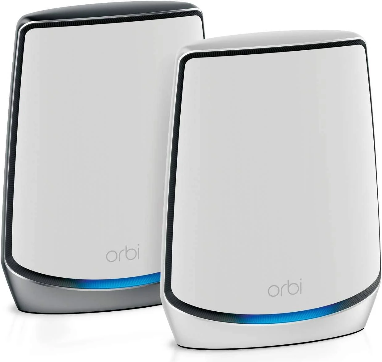 سیستم مش وای فای 6 NETGEAR RBK852 Orbi به همراه 1 توسعه دهنده ماهواره ای. 6 گیگابیت بر ثانیه، پوشش 465 متر مربع، 4 پورت گیگابیتی اترنت، 1 پورت RJ45 2.5G. سفید | RBK852-100EUS