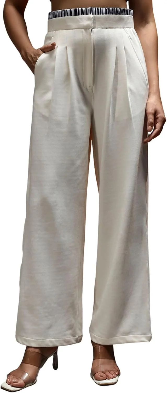 شلوار زنانه GRECIILOOKS | شلوار زنانه | شلوار کمر بلند زنانه | شلوار کره ای زنانه