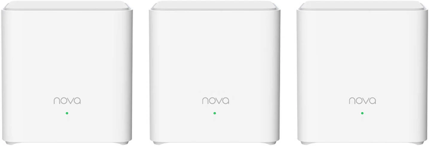 سیستم مش وای-فای تندا EX3 (بسته 3 عددی) روتر مش وای-فای 6 دو بانده AX1800 با اترنت گیگابیتی، پوشش یکپارچه کل خانه، MU-MIMO، OFDMA و مدیریت آسان برنامه | بسته 3 عددی EX3