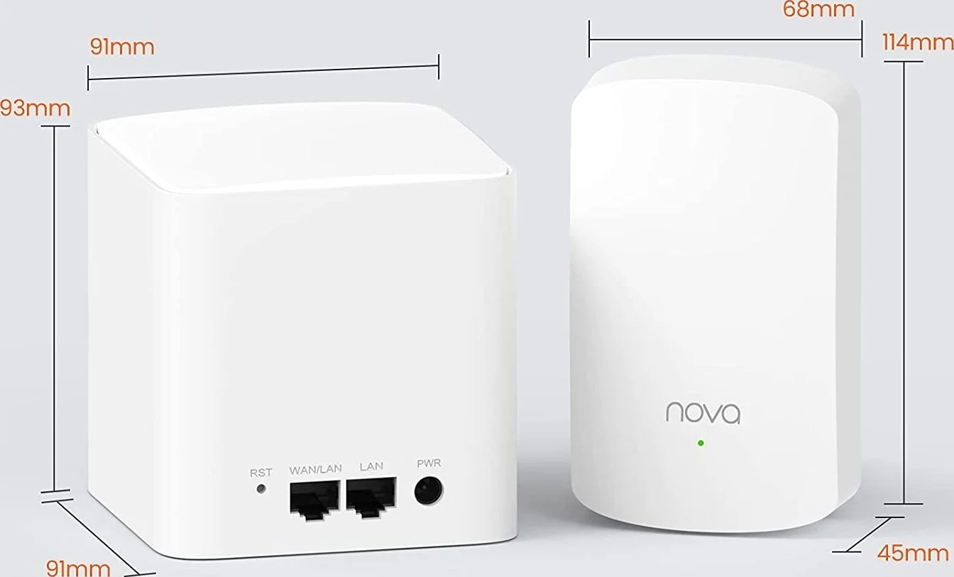 سیستم وای فای مش تندا MW5 Nova: پوشش کامل خانه، سازگار با الکسا، طراحی پلاگین، انتقال داده 1200 مگابیت بر ثانیه، سفید، بسته 2 عددی | MW5 2PK