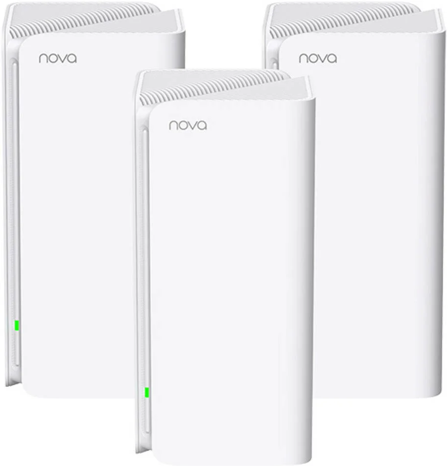 سیستم وای فای 6 مش دو بانده Tenda MX15 Pro AX5400 (بسته 3 عددی) پوشش کامل خانه تا 674 متر مربع، سرعت 5378 مگابیت بر ثانیه، 6 آنتن 3dBi، پشتیبانی از 200+ دستگاه، MU-MIMO، امنیت WPA3 | MX15 Pro