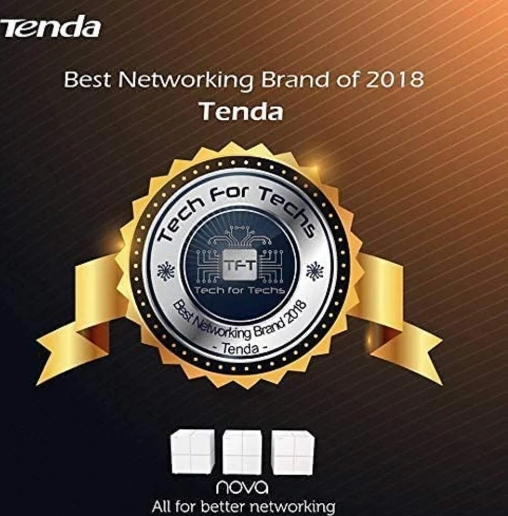 سیستم وای-فای مش خانگی Tenda Nova AC2100 MW12، روتر بی‌سیم (بسته 3 عددی x 3)، سه بانده، 3 پورت گیگابیتی، راه اندازی آسان، 300 مگابیت بر ثانیه، Wave 2 MU-MIMO | Nova MW12-3 (بسته 3 عددی x 3)