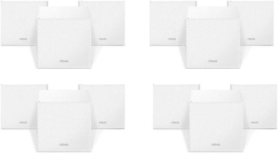 سیستم وای-فای مش خانگی تندا نوا AC2100 MW12، روتر بی‌سیم (بسته 3 عددی x 4)، سه بانده، 3 پورت گیگابیتی، نصب آسان، 300 مگابیت بر ثانیه، Wave 2 MU-MIMO | Nova MW12-3 (بسته 3 عددی x 4)