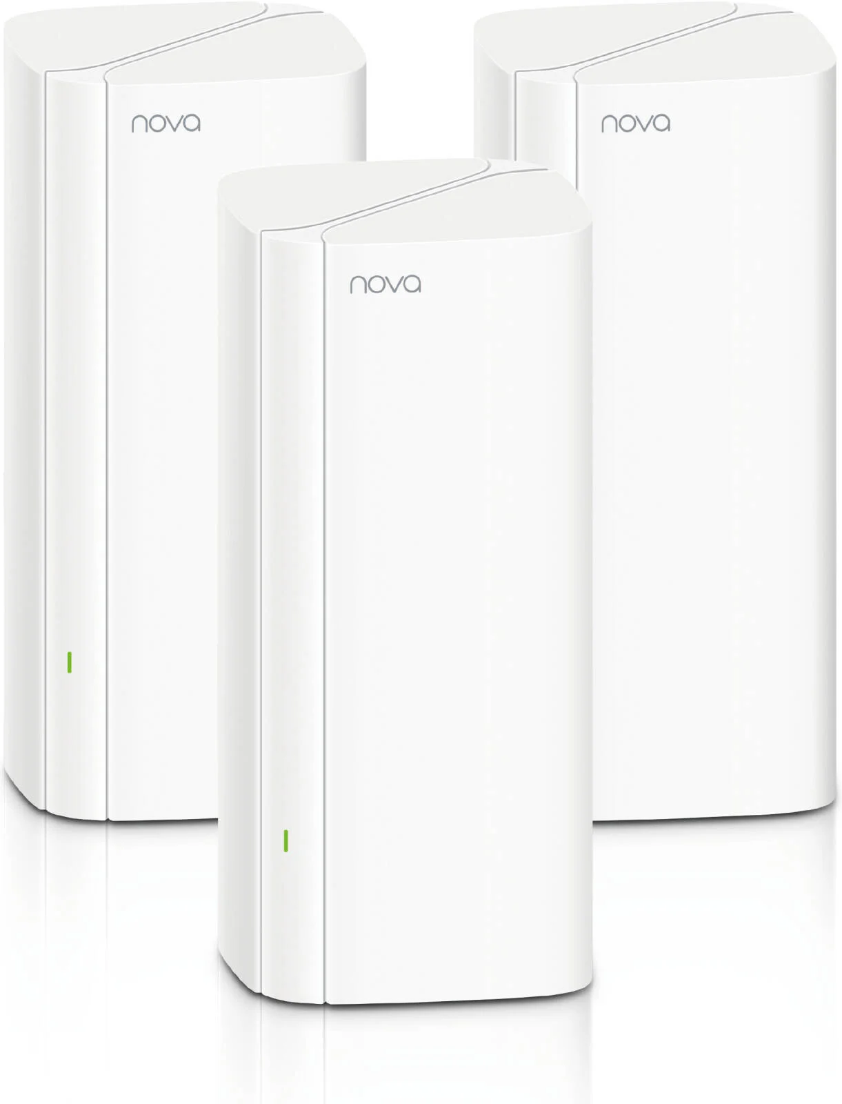 سیستم مش وای-فای 6 تندا نوا EX12 AX3000 برای کل خانه، پوشش وای-فای تا 650 متر مربع، سرعت وای-فای تا گیگابیت بر ثانیه، 4 عدد آنتن داخلی 3dBi، WPA3-SAE/WPA2-PSK، بسته 3 عددی، سفید | EX12-3