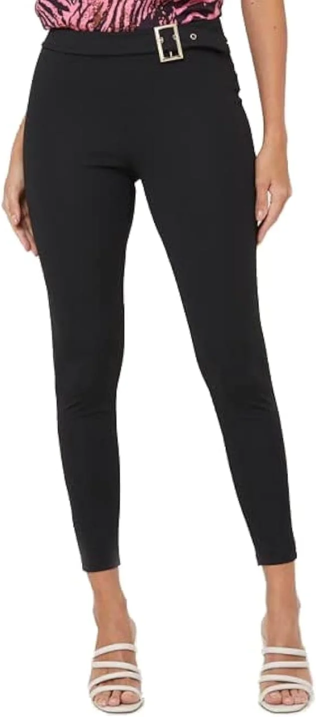 شلوار کمربند دار زنانه مشکی جذب - سایز M