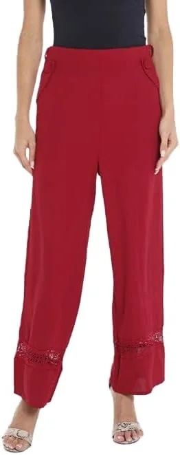 شلوار زنانه گشاد و راحت - قرمز - سایز Xxl