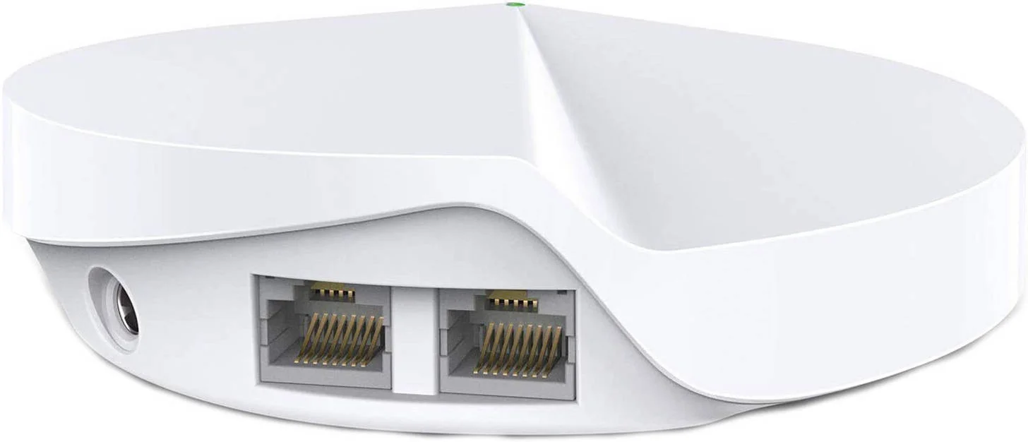 واحد مش وای-فای AC1300 تی‌پی‌لینک، تا 1300 مگابیت بر ثانیه نرخ انتقال داده، فرکانس دو بانده، وای-فای 5، 1x بلوتوث، برق USB-C، سفید | DECO M5 (تک واحدی)