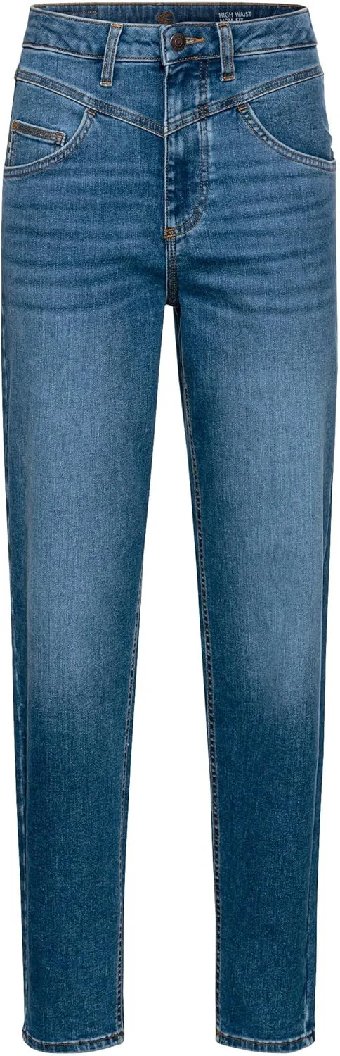 شلوار جین زنانه کمل اکتیو مدل مام فیت با 5 جیب