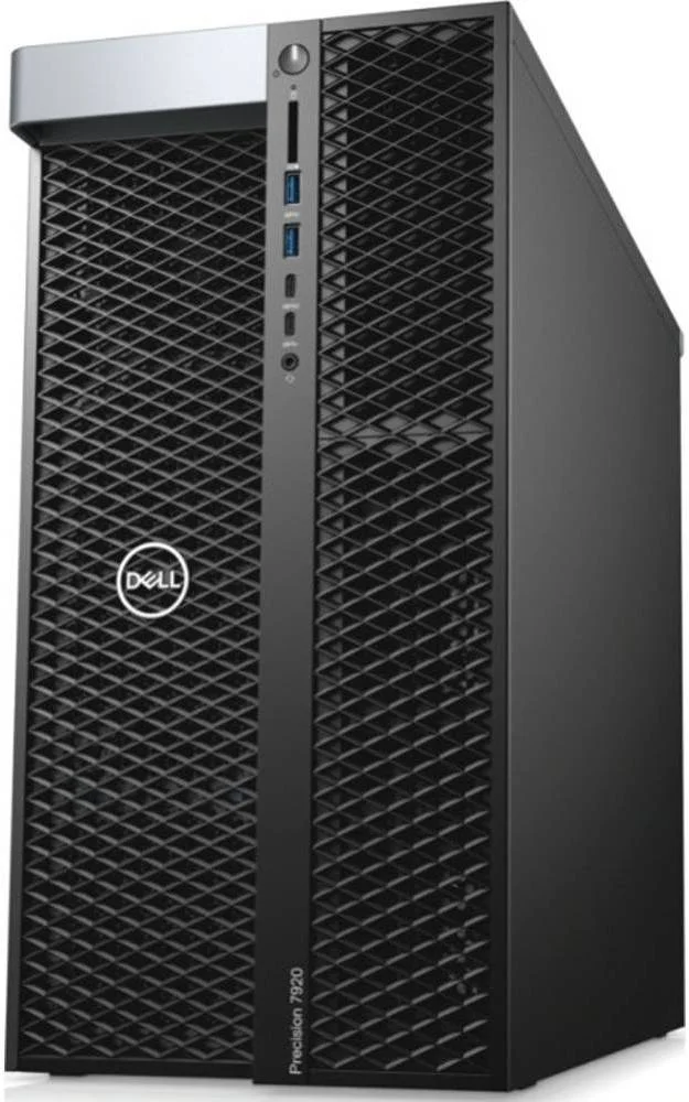 ایستگاه کاری Dell Precision 7920 Tower، پردازنده Intel Xeon Silver 4210R 2.4GHz، رم 32 گیگابایت 3200MHz 2933MHz، اس اس دی 1 ترابایت + هارد دیسک 2 ترابایت 3.5 اینچی، Quadro RTX4000 8GB، ویندوز سرور 2019 16C، 8x DVD، مشکی