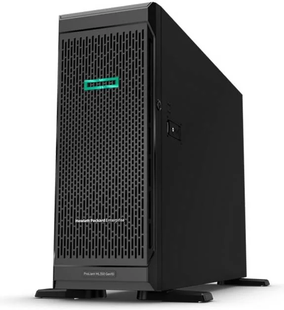 سرور HPE ProLiant ML350 Gen10 با 8 جایگاه SFF، پردازنده Intel Xeon Silver 4210R تا 3.2 گیگاهرتز، 32 گیگابایت PC4-2933T، 2 عدد SSD 480 گیگابایتی SATA، آداپتور 4 پورت 1 گیگابیتی 369i، منبع تغذیه 800 واتی (1+1) | ML350