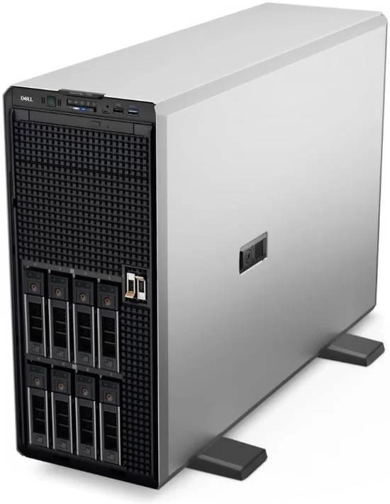 سرور ایستاده Dell PowerEdge T550، پردازنده Intel Xeon Silver 4310 2.1G، رم 8GB RDIMM، هارد 300GB SSD SATA Read Intensive 6Gbps، شاسی 3.5 اینچی با قابلیت پشتیبانی از 8 هارد دیسک، IDRAC9 Ent، منبع تغذیه 2X800W | T550-300GB