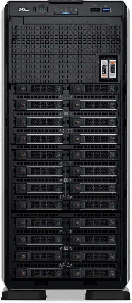 سرور ایستاده Dell PowerEdge T550، پردازنده Intel Xeon Silver 4309Y 2.8G، رم 16GB RDIMM، هارد دیسک 2.4TB 10K RPM SAS ISE، شاسی 3.5 اینچی با قابلیت نصب 8 هارد دیسک، iDRAC9، Enterprise 15G | T550-35×8-4309Y-PET5506A