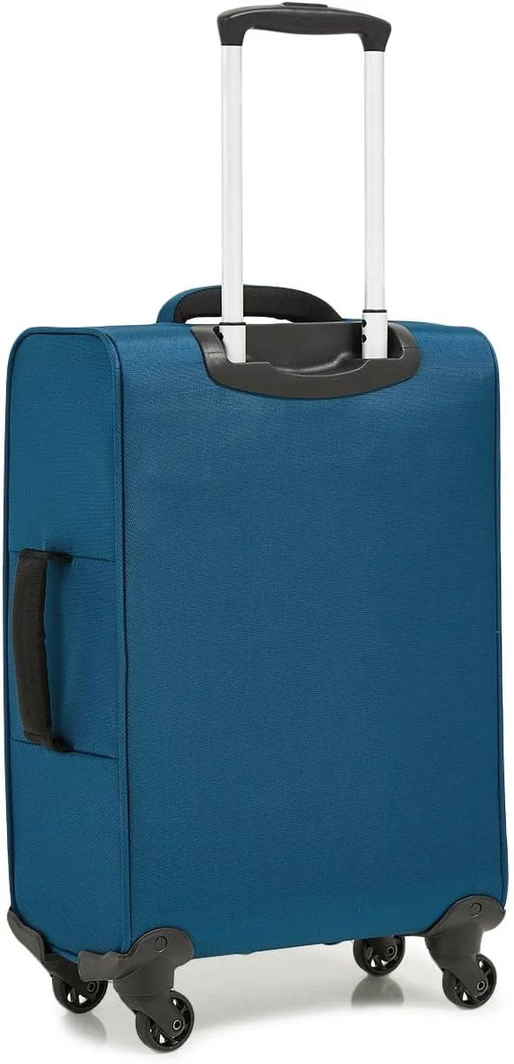 ترولی چمدان کابین کوچک بسیار سبک Regency، سایز 20 اینچ، فیروزه ای، ابعاد 37 طول x 21 عرض x 50 ارتفاع سانتی متر