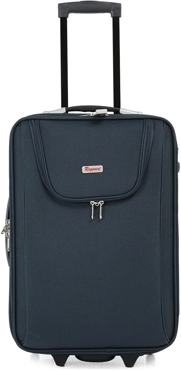 چمدان کابین کوچک نرم Regency، سایز 20 اینچ، سرمه ای، ابعاد 33 طول x 21 عرض x 55 ارتفاع سانتی متر، 33 لیتر