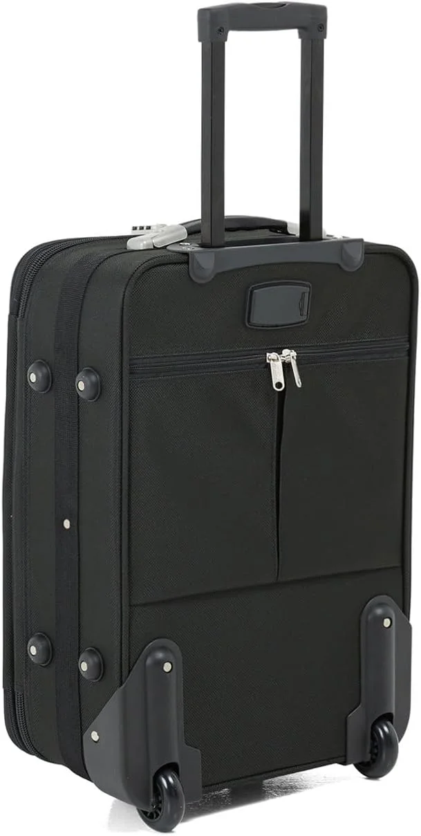 ترولی چمدان کابین کوچک ریجنسی سافت ساید، سایز 20 اینچ / مشکی، ابعاد 33 طول x 21 عرض x 55 ارتفاع سانتی متر، 33 لیتر