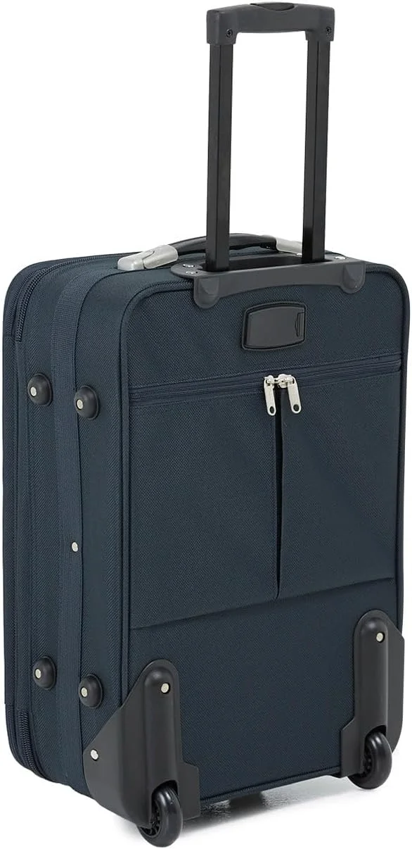 چمدان کابین کوچک نرم Regency، سایز 20 اینچ، سرمه ای، ابعاد 33 طول x 21 عرض x 55 ارتفاع سانتی متر، 33 لیتر