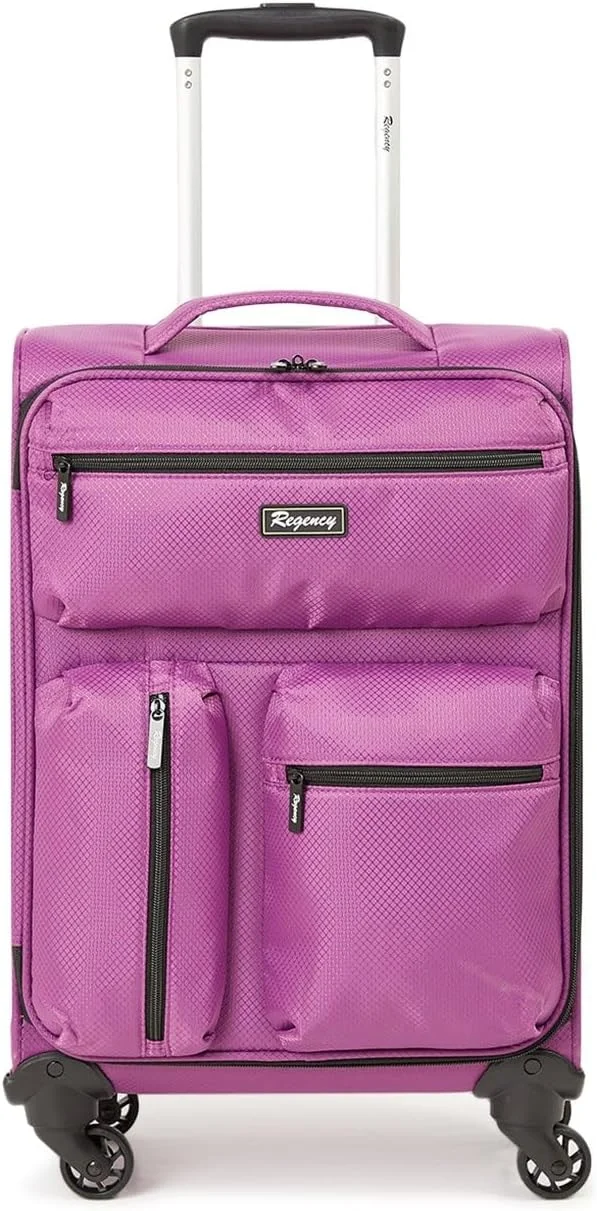 چمدان کابین سایز کوچک ریجنسی سافت ساید، سایز 20 اینچ، بنفش