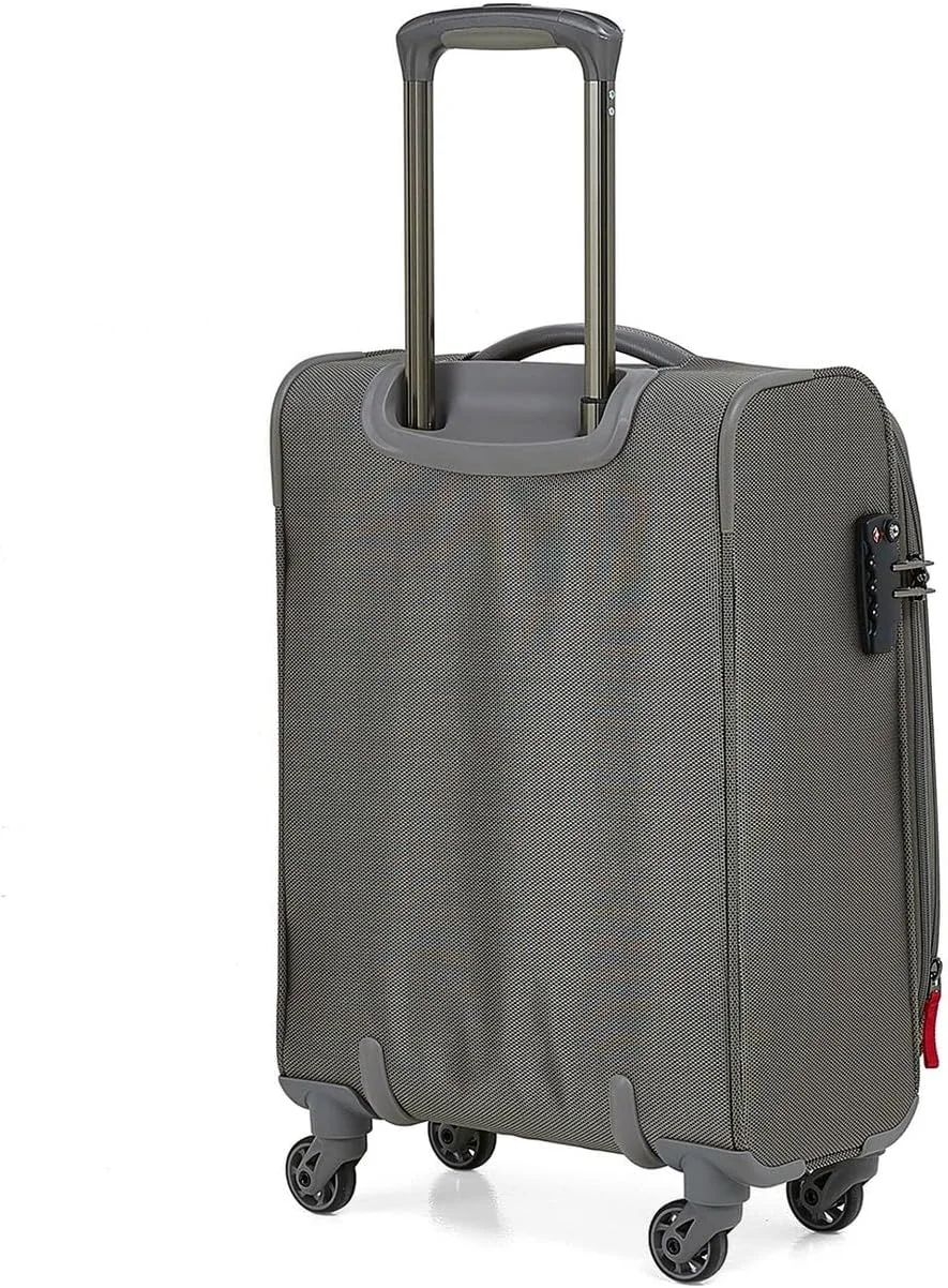 ترولی چمدان کابین کوچک ریجنسی سافت ساید 19 اینچ / نقره ای نقره ای 33L x 22W x 55H سانتی متر