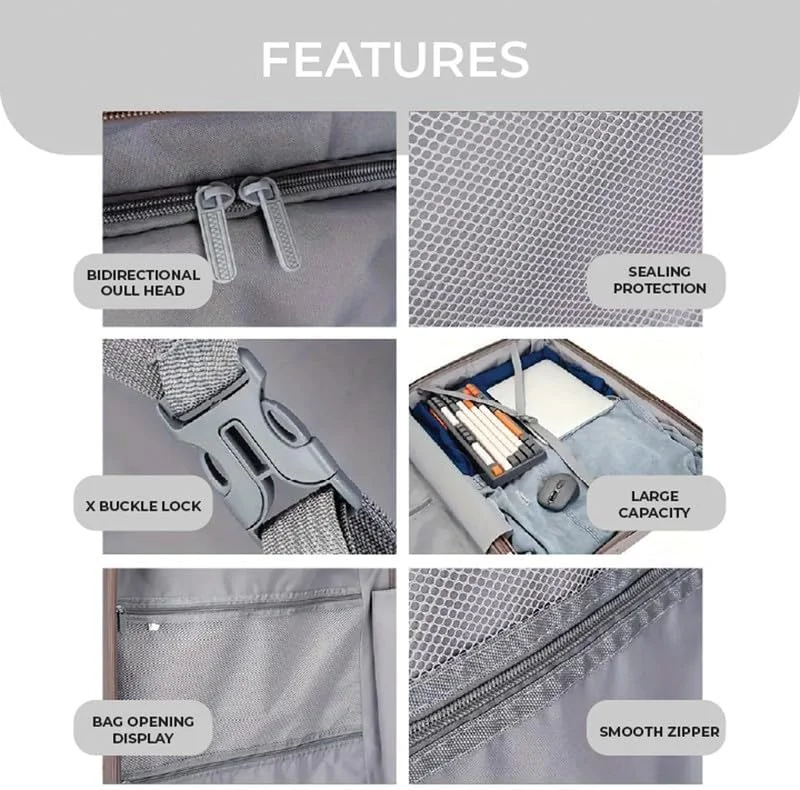 چمدان بازتاب PP، ضد خش، سبک وزن و چرخ های بی صدای 360 درجه، چمدان سخت PP چرخ دار، چمدان مسافرتی با چرخ های اسپینر