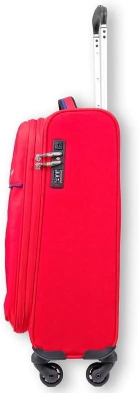 چمدان چرخدار نرم و جادار نوا بای رفلکشن - سایز کابین ۲۰ اینچ با قفل TSA، زیپ دوبل امنیتی و چرخ های اسپینر ۳۶۰ درجه، قرمز