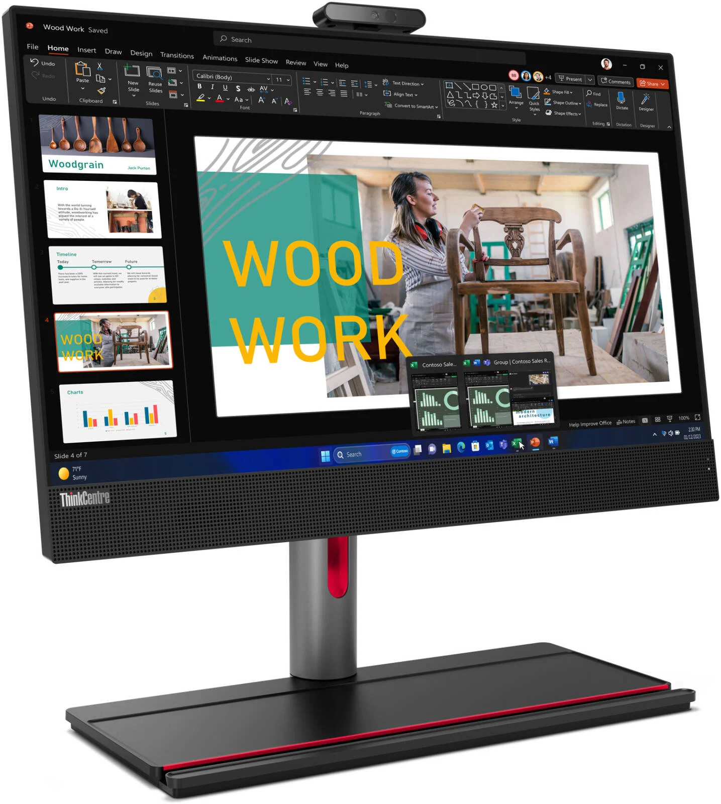کامپیوتر رومیزی همه کاره Lenovo ThinkCentre M90a Gen 5 AIO، صفحه نمایش 23.8 اینچی FHD IPS، پردازنده Intel Core i7-14700، رم 16 گیگابایتی، حافظه SSD 512 گیگابایتی، گرافیک Intel UHD 770، کیبورد و ماوس USB ENG، ویندوز 11 پرو، مشکی | 12SL0009GP