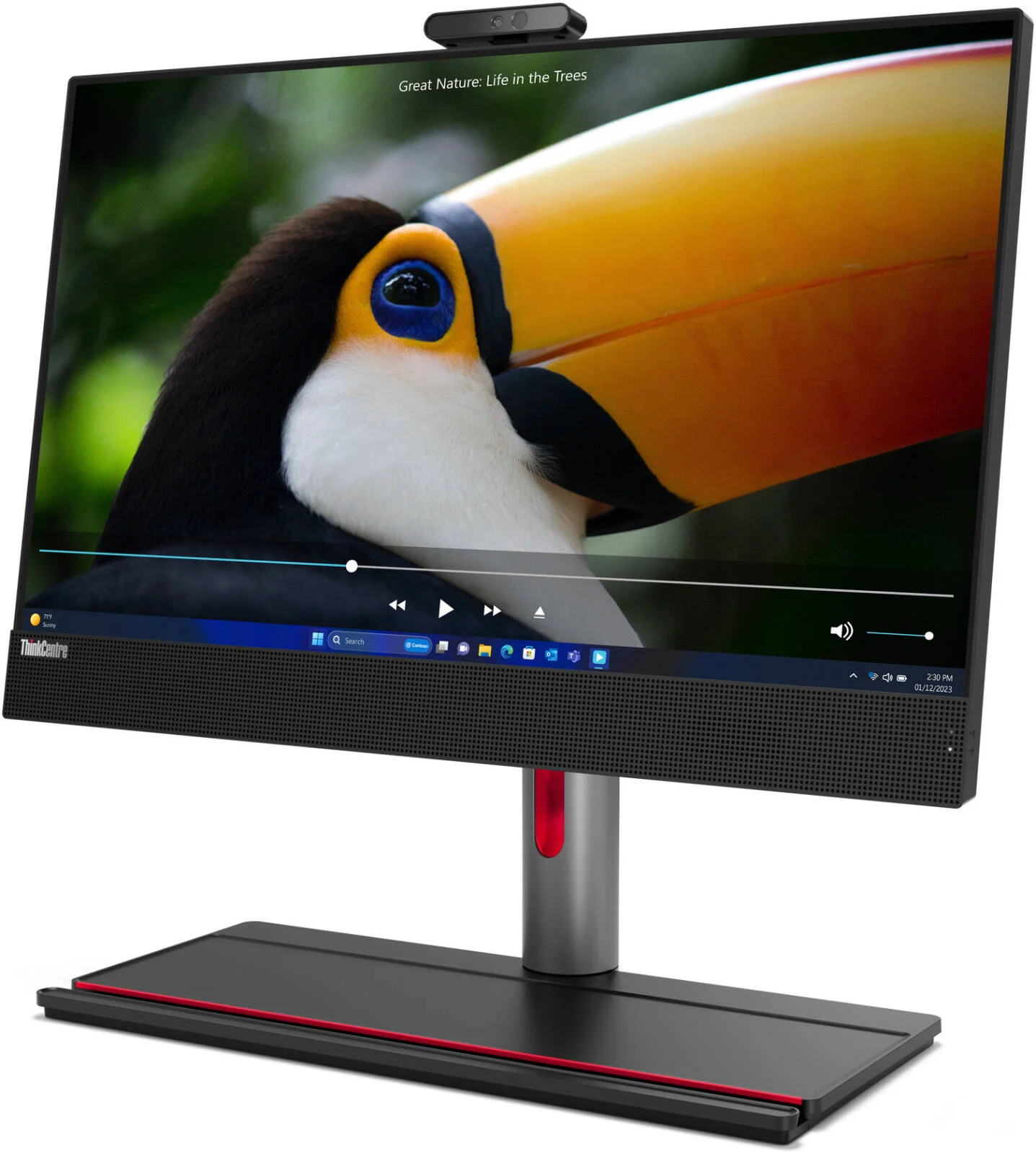 کامپیوتر رومیزی همه کاره Lenovo ThinkCentre M90a Gen 5 AIO، صفحه نمایش 23.8 اینچی FHD IPS، پردازنده Intel Core i7-14700، رم 16 گیگابایتی، حافظه SSD 512 گیگابایتی، گرافیک Intel UHD 770، کیبورد و ماوس USB ENG، ویندوز 11 پرو، مشکی | 12SL0009GP
