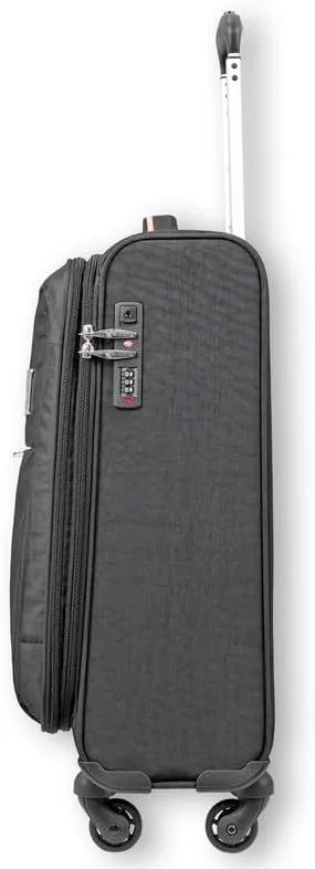 چمدان چرخدار نرم تاشو نوا بای رفلکشن - سایز 28 اینچ، قفل TSA، زیپ دوبل امنیتی و چرخ های اسپینر 360 درجه، مشکی