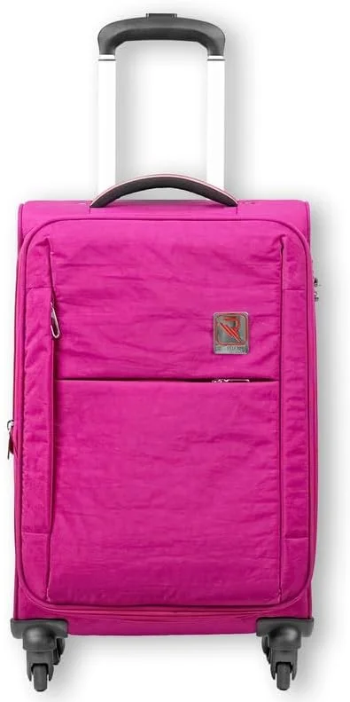 چمدان چرخ‌دار نرم و بزرگ‌شونده نوا بای رفلکشن - سایز 26 اینچ با قفل TSA، زیپ دوبل امنیتی و چرخ‌های اسپینر 360 درجه، بنفش