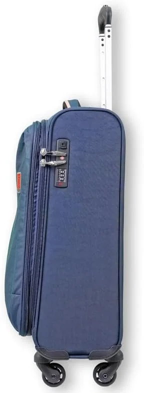 چمدان چرخدار نرم و بزرگ شونده نوا بای رفلکشن - سایز 26 اینچ، دارای قفل TSA، زیپ دوبل امنیتی و چرخ های اسپینر 360 درجه، سرمه ای