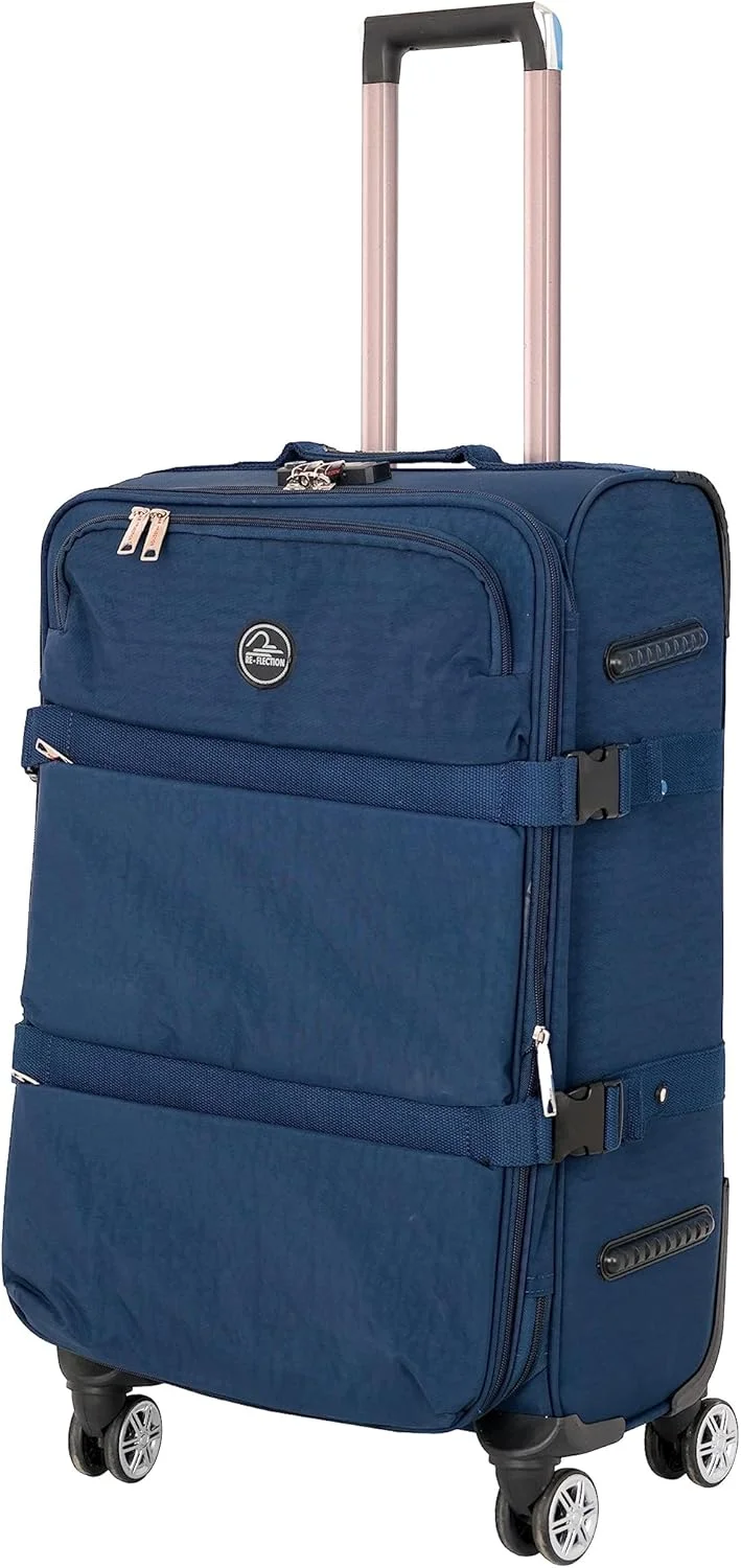 چمدان کرینکلی بازتابی، چمدان چرخدار سبک وزن عمودی برای مسافرت، 4 چرخ گردان