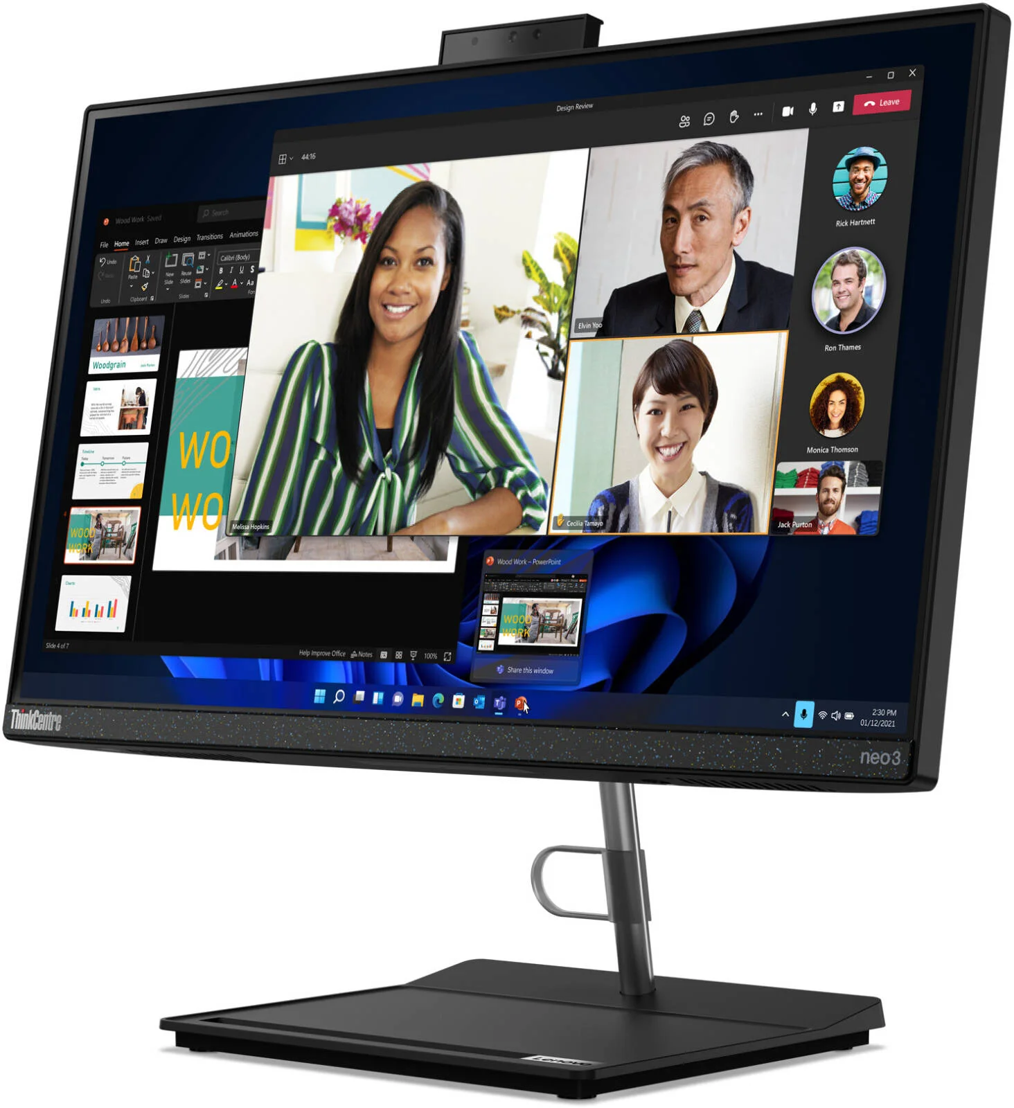 کامپیوتر همه کاره Lenovo ThinkCentre Neo 30a 22 Gen 4 AIO، صفحه نمایش 21.5 اینچی FHD IPS، پردازنده Intel Core i5-13420H، رم 8 گیگابایتی، حافظه SSD 512 گیگابایتی، گرافیک Intel UHD، ماوس و کیبورد USB Calliope ENG، FreeDos، مشکی کلاغی | 12K3000XGP