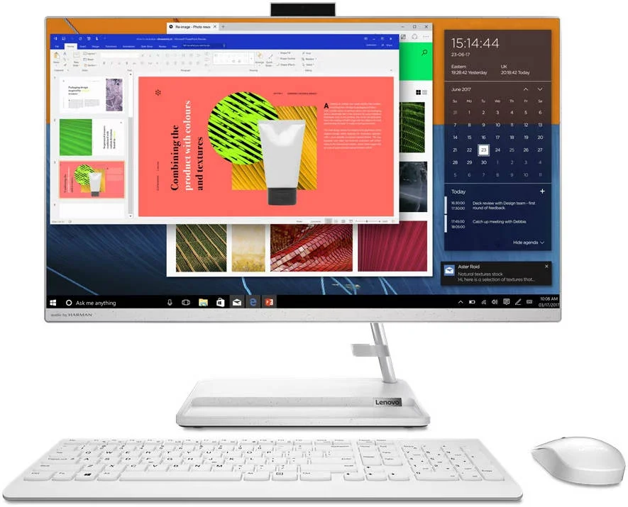 کامپیوتر رومیزی لنوو IdeaCentre AIO 3 27ITL6، نمایشگر 27 اینچی FHD IPS، پردازنده Intel Core i5-1155G7، رم 8 گیگابایتی، هارد دیسک 1 ترابایتی، کارت گرافیک GeForce MX450 2 گیگابایتی، ماوس و کیبورد بی سیم انگلیسی (UK)، Free DOS، سفید | F0FW00S9AK