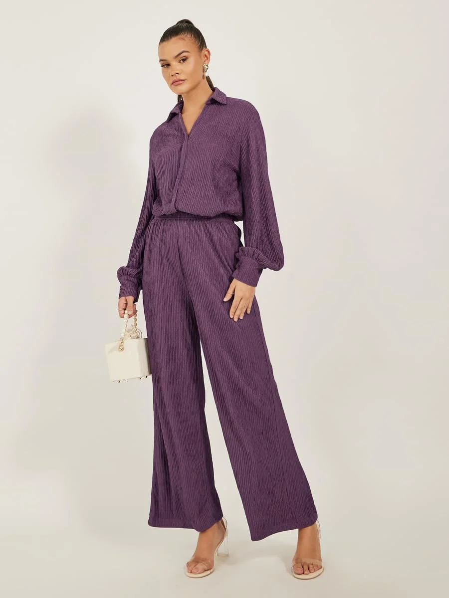 شلوار زنانه استایلی با فاق متوسط و پاچه گشاد با کمر کشی