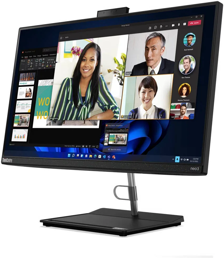 کامپیوتر رومیزی همه کاره Lenovo ThinkCentre Neo 30a 24، صفحه نمایش 23.8 اینچی FHD IPS، پردازنده Intel Core i5-12450H، رم 8 گیگابایتی، حافظه SSD 256 گیگابایتی، گرافیک Intel UHD، ماوس USB Black Calliope و کیبورد ENG(UK)، FreeDOS، مشکی | 12CE009GUM