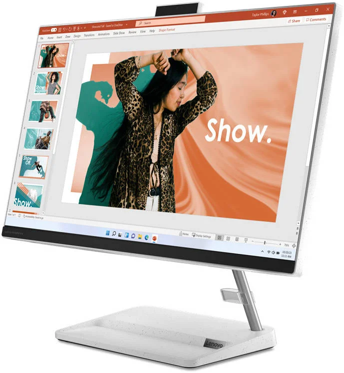 کامپیوتر همه کاره لنوو IdeaCentre AIO 3 24IAP7، نمایشگر 24 اینچی FHD IPS، پردازنده Intel Core i7-13620، رم 8 گیگابایتی، حافظه SSD 512 گیگابایتی، گرافیک مجتمع Intel UHD، کیبورد و ماوس بی سیم سفید عربی-انگلیسی، Free DOS، سفید | F0GH00U3AX