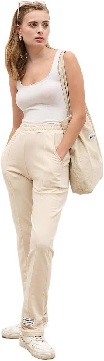 شلوار جاگر زنانه استایلی، فاق بلند، راسته با جیب