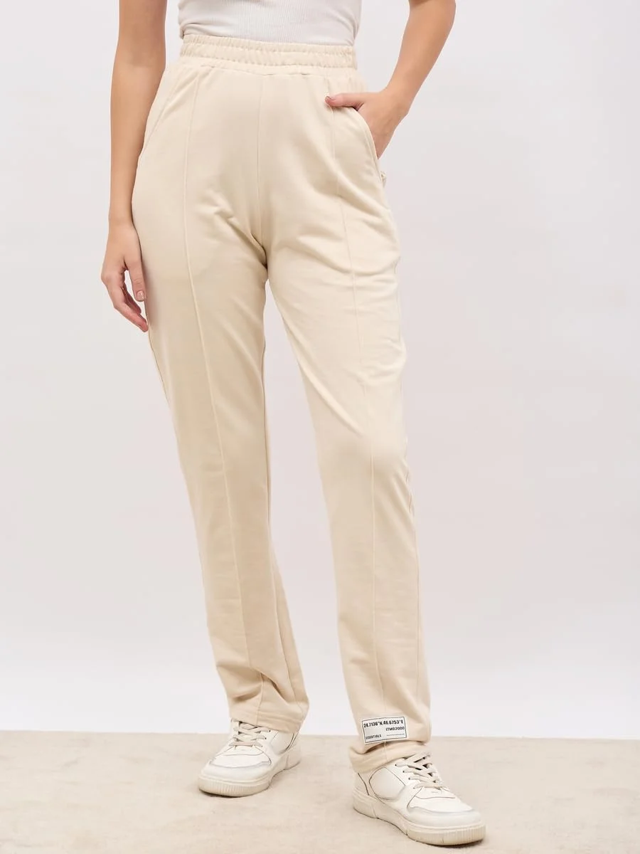 شلوار جاگر زنانه استایلی، فاق بلند، راسته با جیب