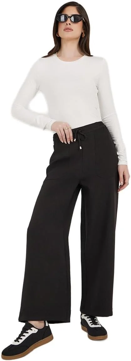 شلوار زنانه استایلی کمر بلند با جزئیات بند کمر