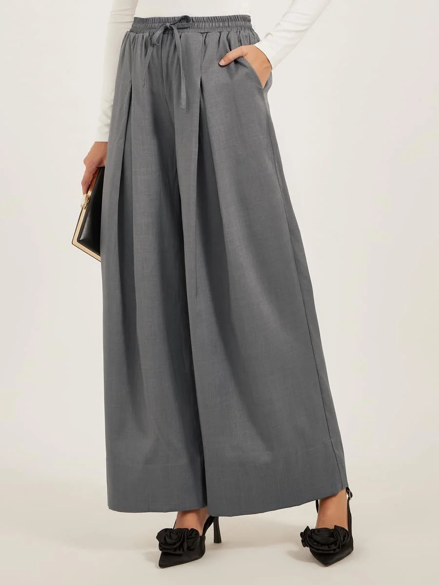 شلوار زنانه استایلی، پلیسه دار، پاچه گشاد